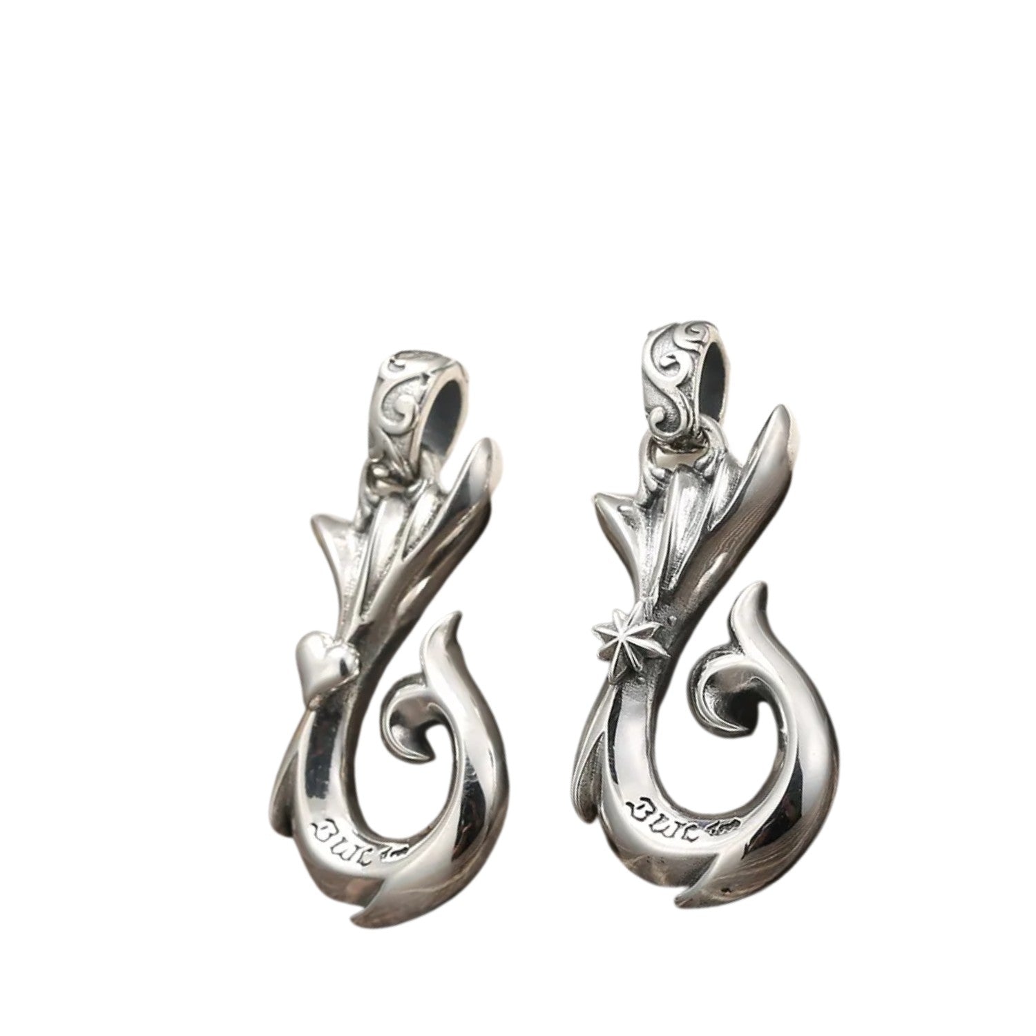 Men's Mermaid Pendant  Handcrafted 925 Sterling Silver