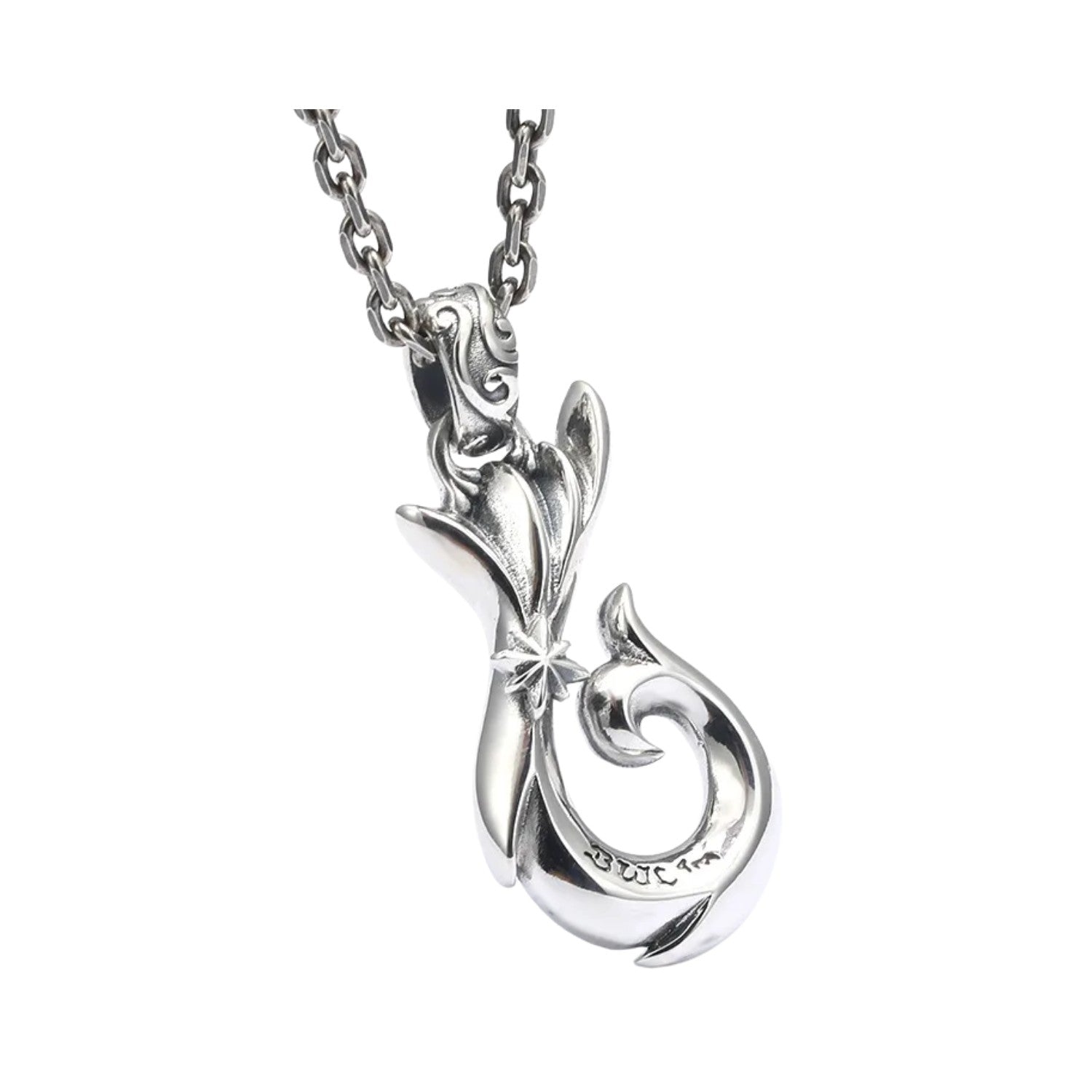 Men's Mermaid Pendant  Handcrafted 925 Sterling Silver