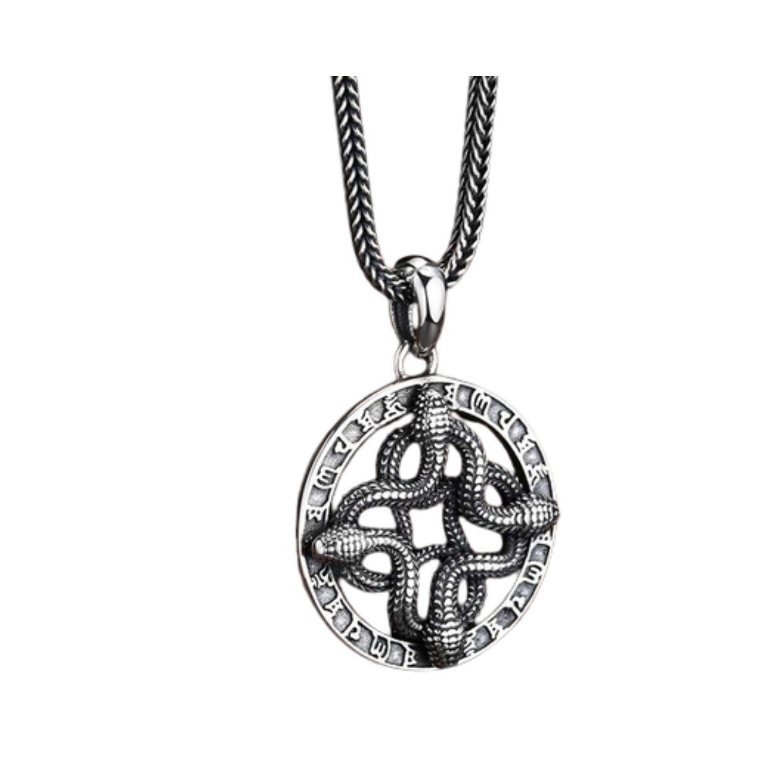 Men's Snake Pendant Handcrafted 925 Sterling Silver