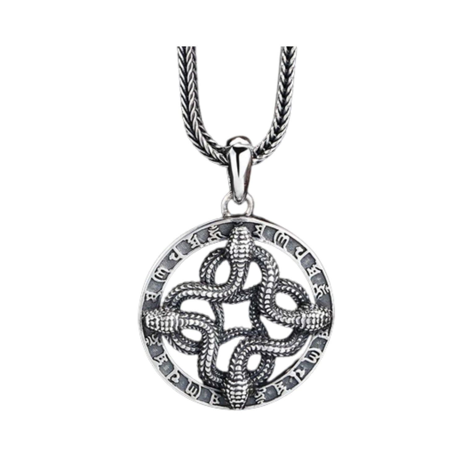 Men's Snake Pendant Handcrafted 925 Sterling Silver