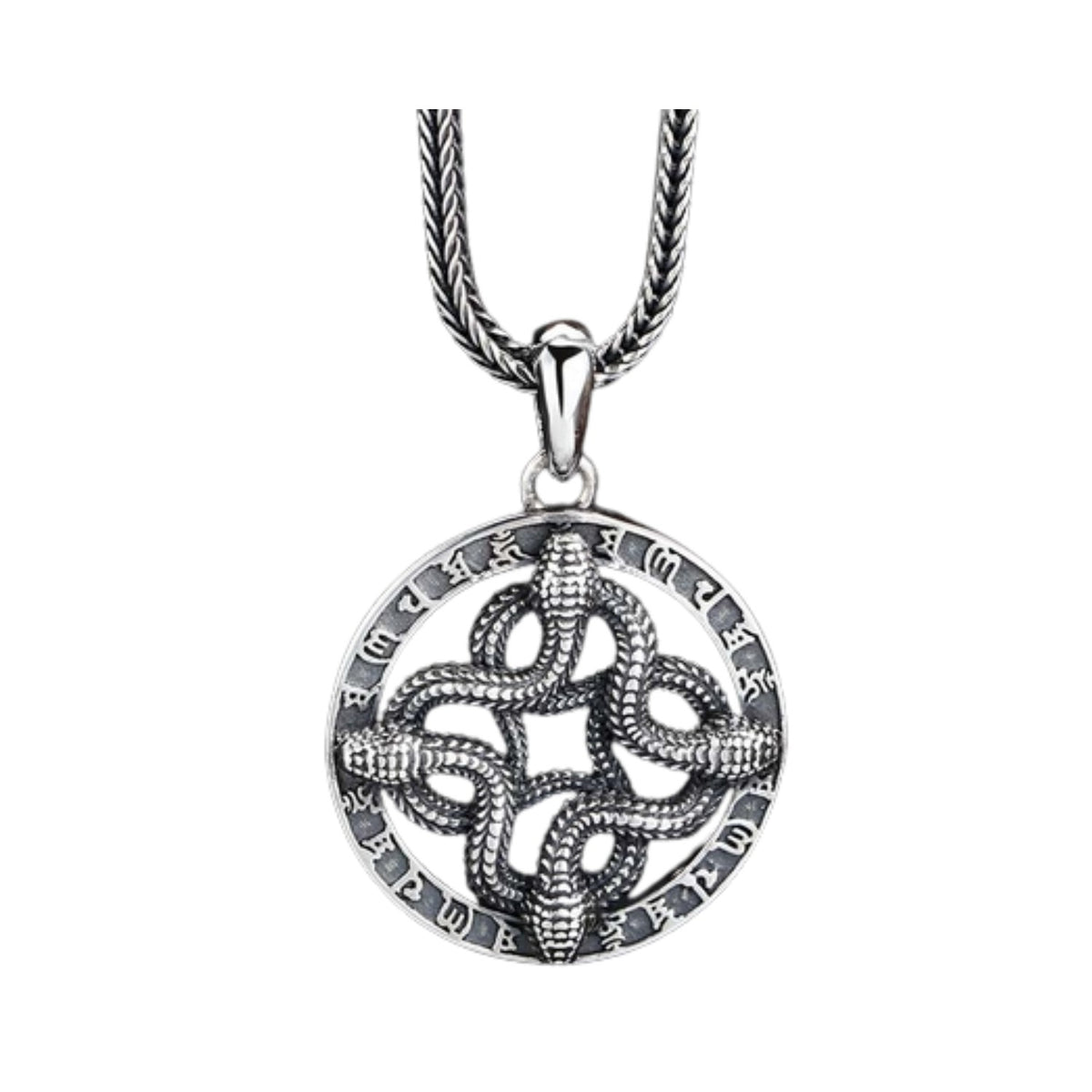 Men's Snake Pendant Handcrafted 925 Sterling Silver