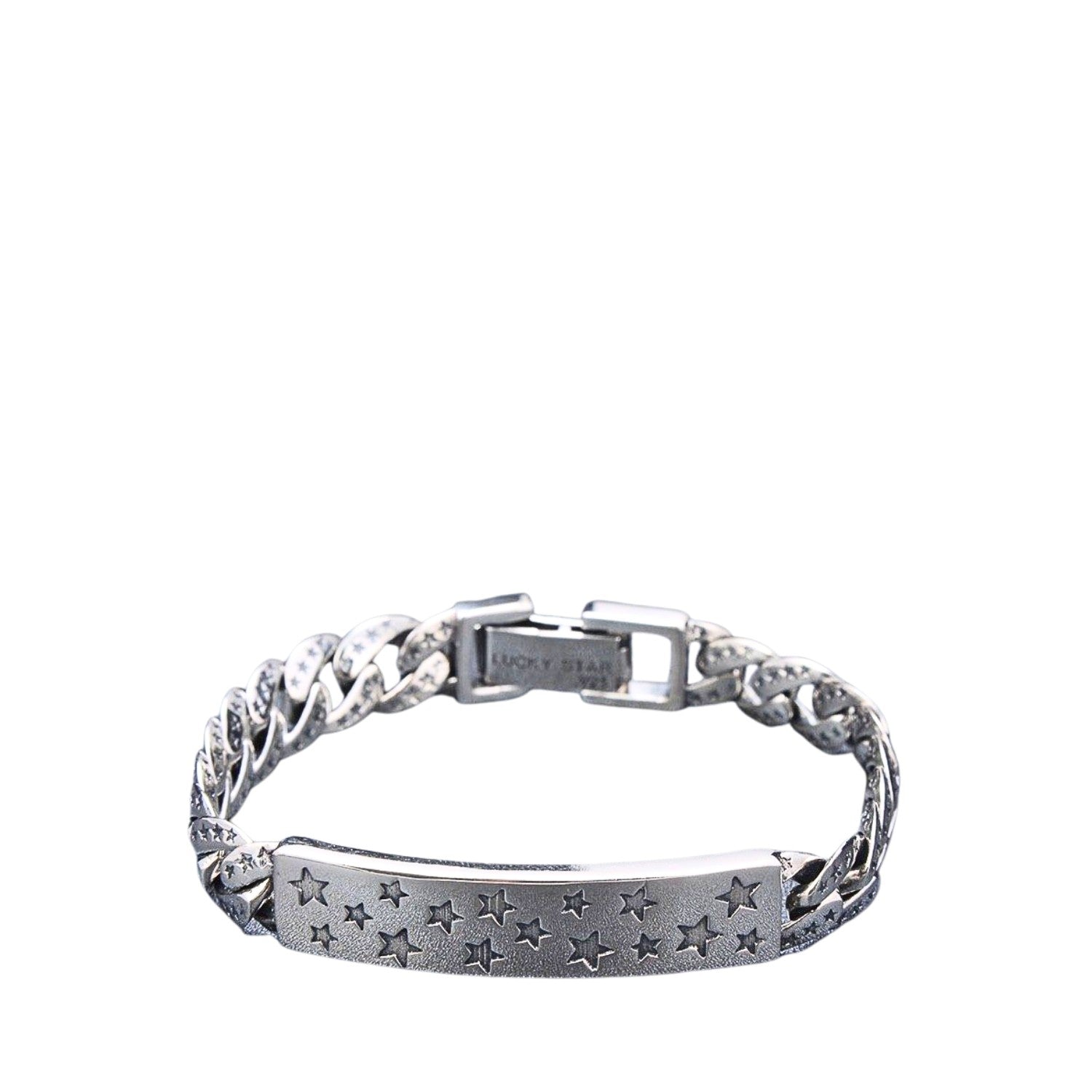 Men's Star Link Bracelet Handcrafted 925 Sterling Silver