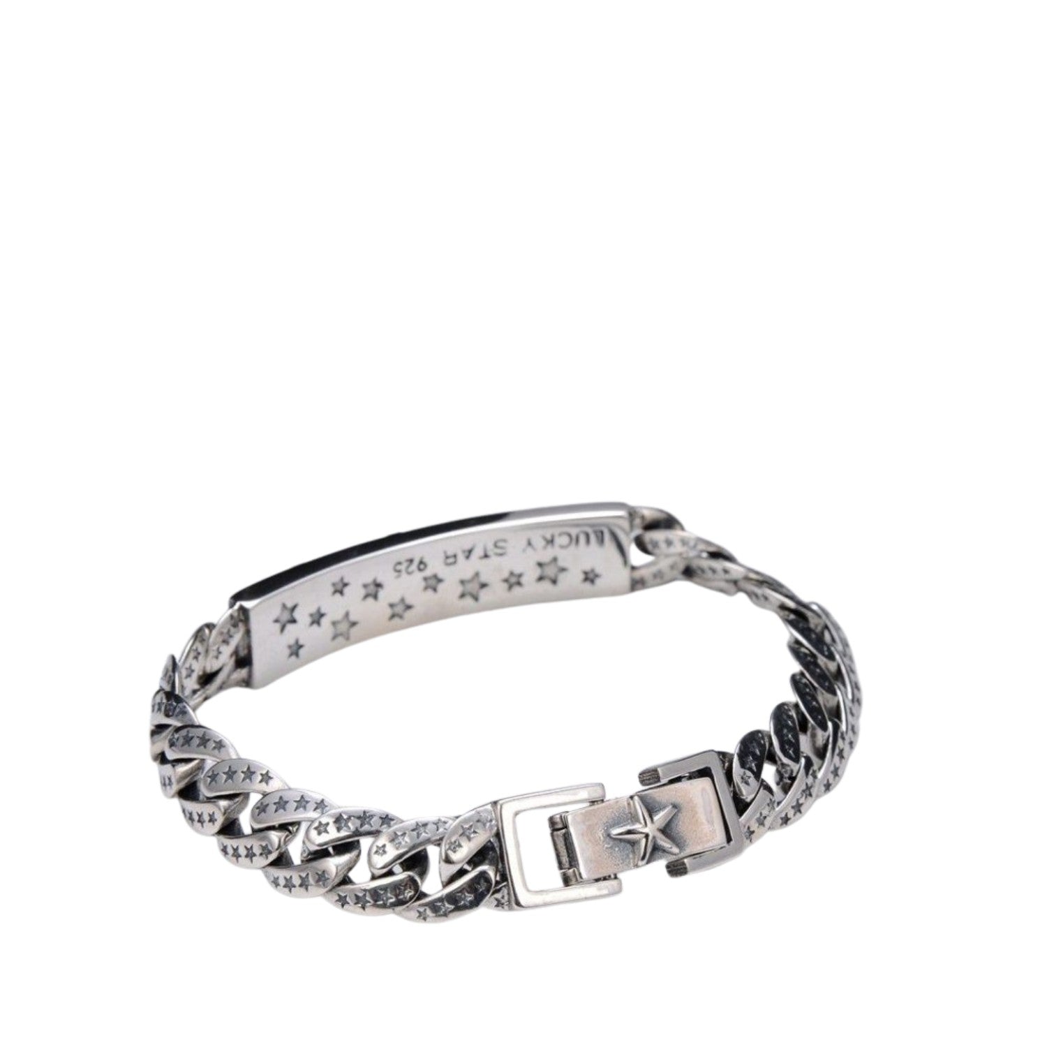Men's Star Link Bracelet Handcrafted 925 Sterling Silver