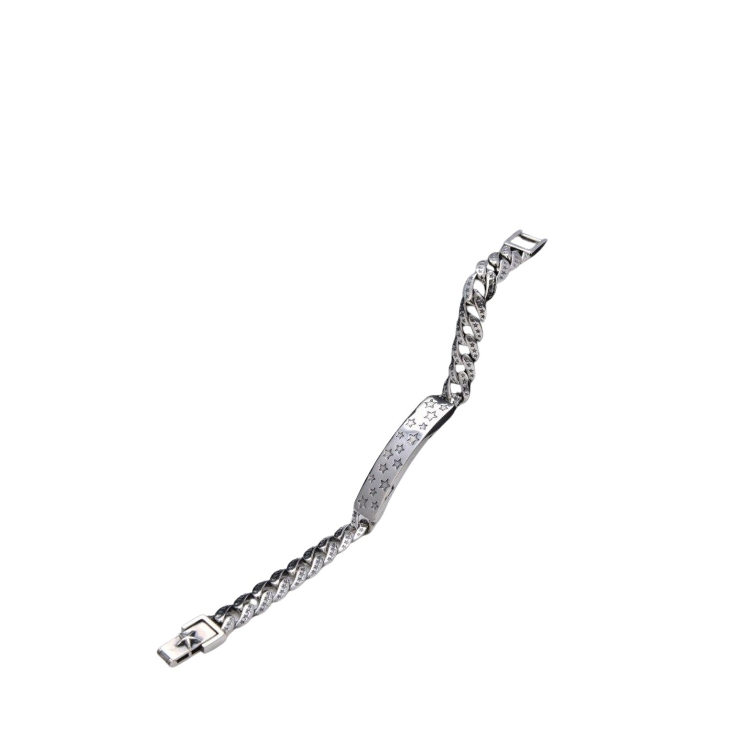Men's Star Link Bracelet Handcrafted 925 Sterling Silver
