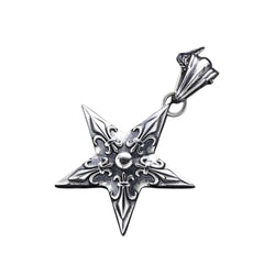 Men's Star-Shaped Pendant Handcrafted 925 Sterling Silver