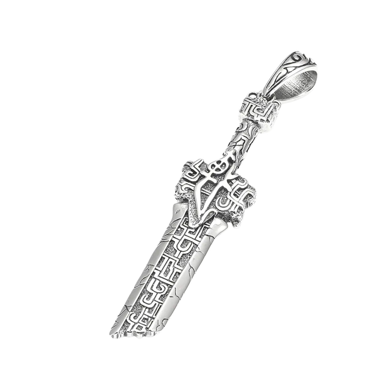 Men's Sword-Shaped Pendant Handcrafted 925 Sterling Silver