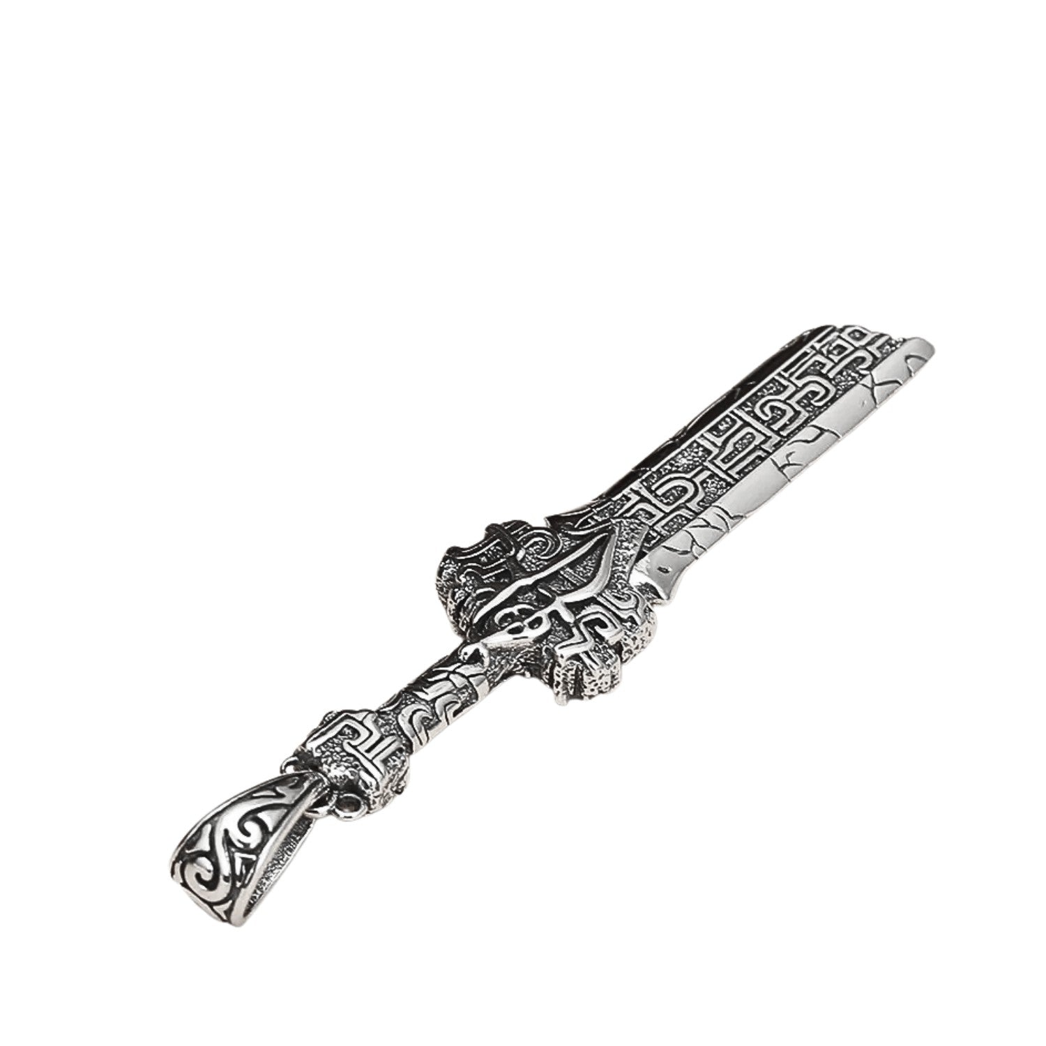 Men's Sword-Shaped Pendant Handcrafted 925 Sterling Silver