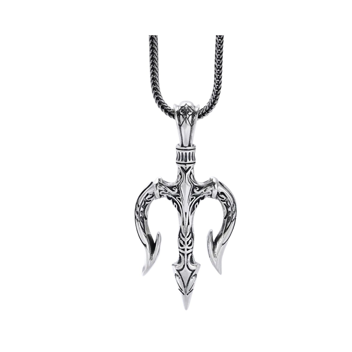 Men's Trident Pendant Handcrafted 925 Sterling Silver