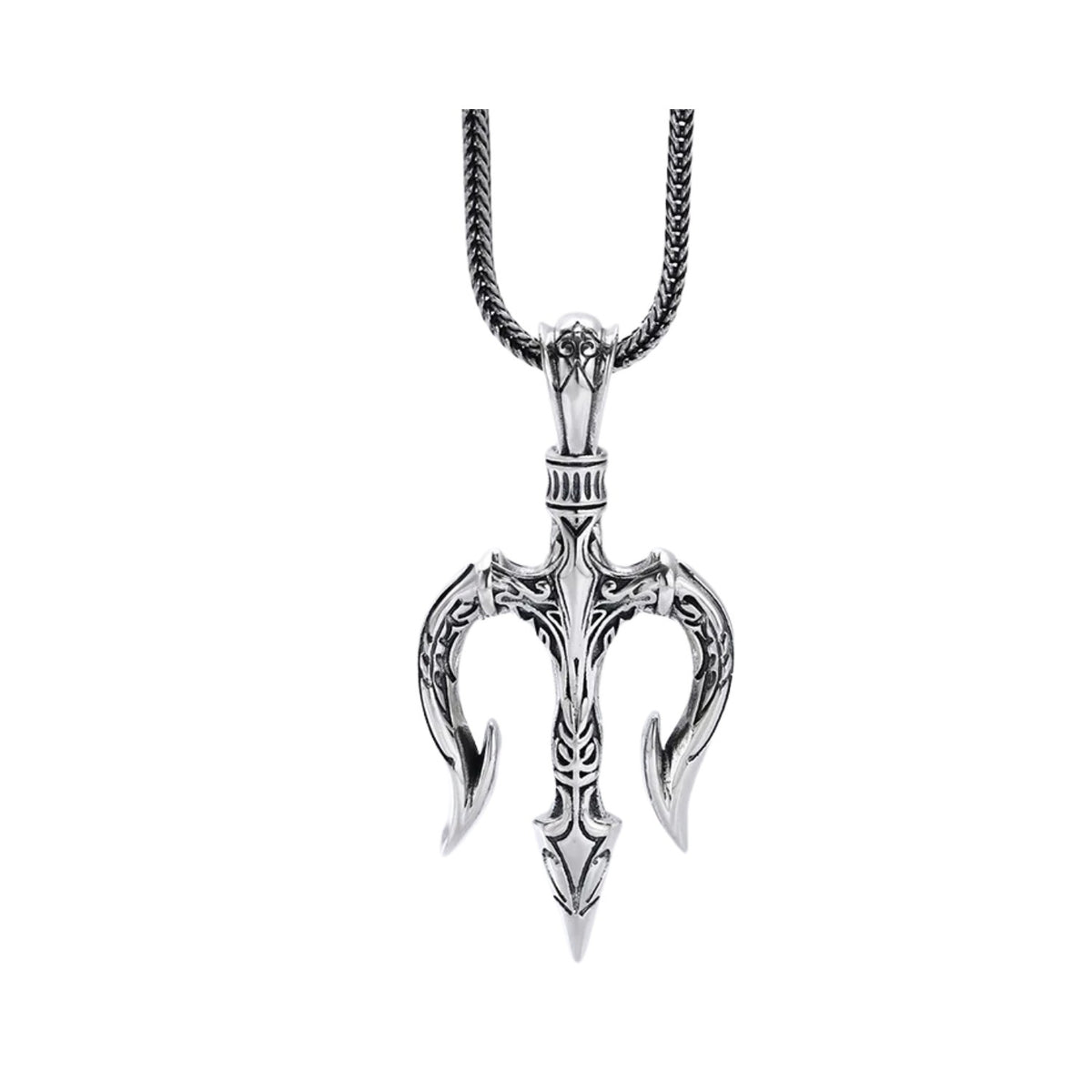 Men's Trident Pendant Handcrafted 925 Sterling Silver