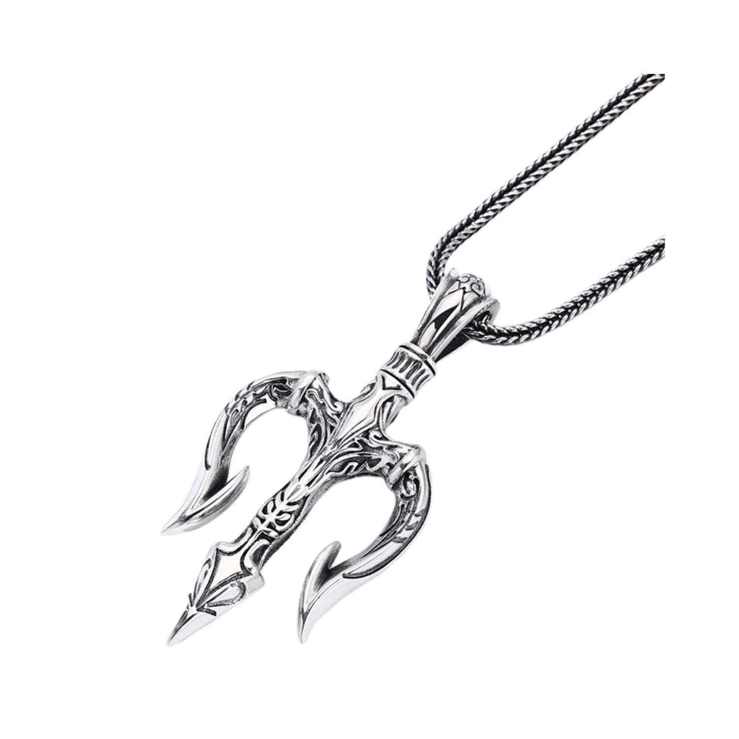 Men's Trident Pendant Handcrafted 925 Sterling Silver