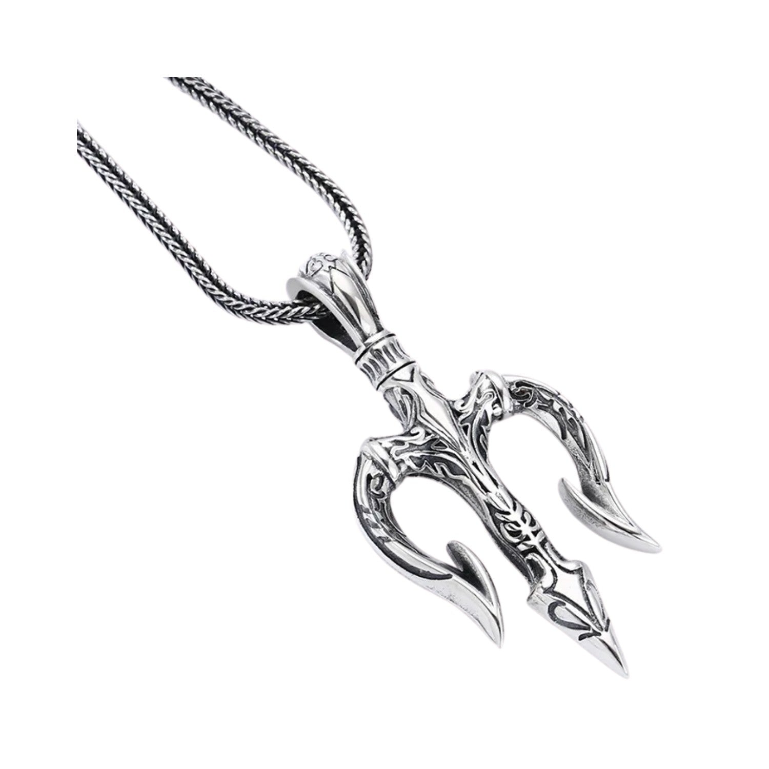 Men's Trident Pendant Handcrafted 925 Sterling Silver