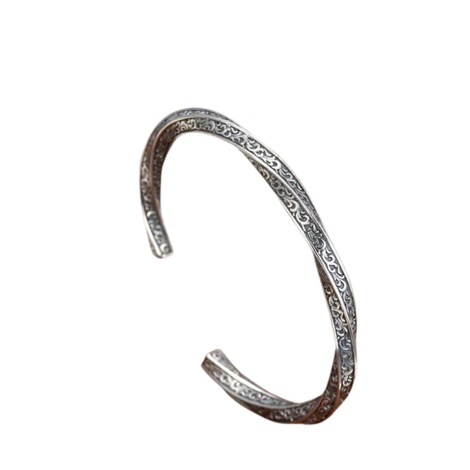Men's Twisted Bracelet Handcrafted 925 Sterling Silver