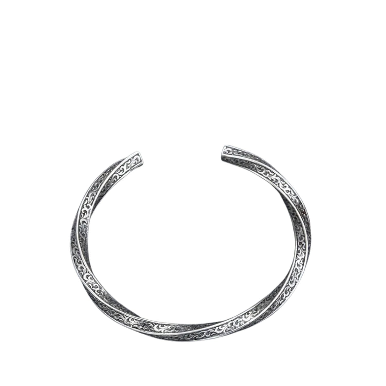 Men's Twisted Bracelet Handcrafted 925 Sterling Silver