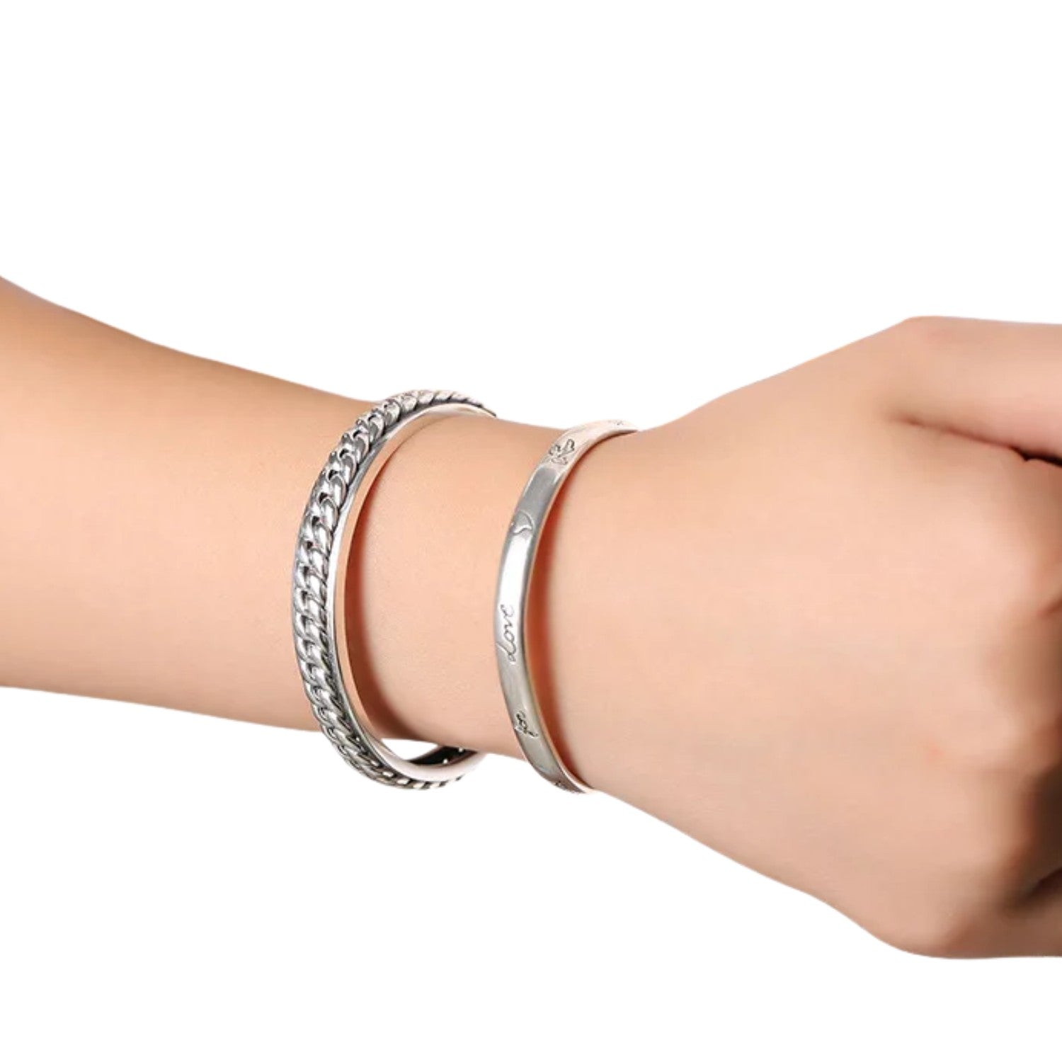 Men's Twisted Chain Bracelet Handcrafted 925 Sterling Silver