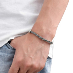 Men's Twisted Chain BraceletHandcrafted 925 Sterling Silver