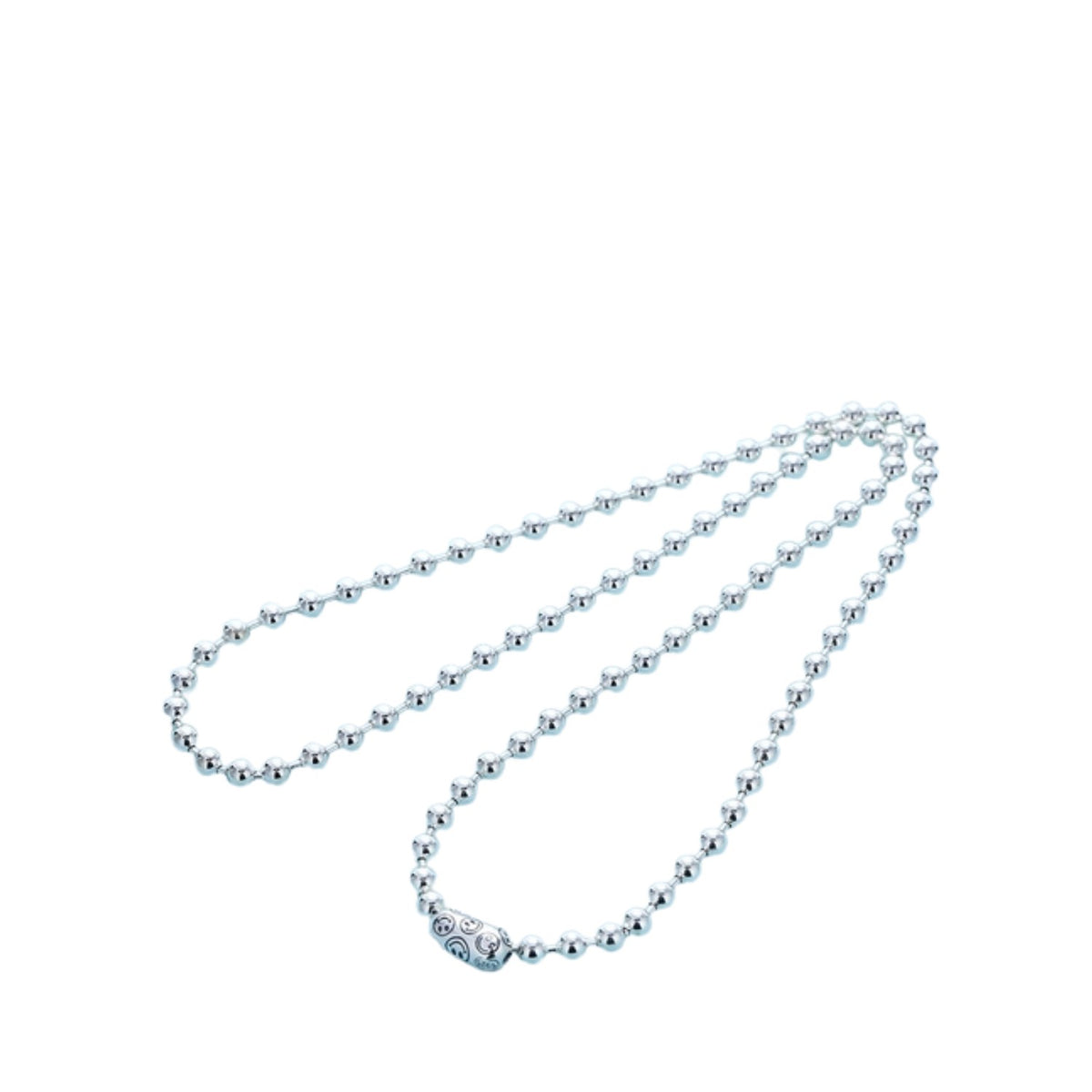 Men's Beaded Necklace Handcrafted 925 Sterling Silver