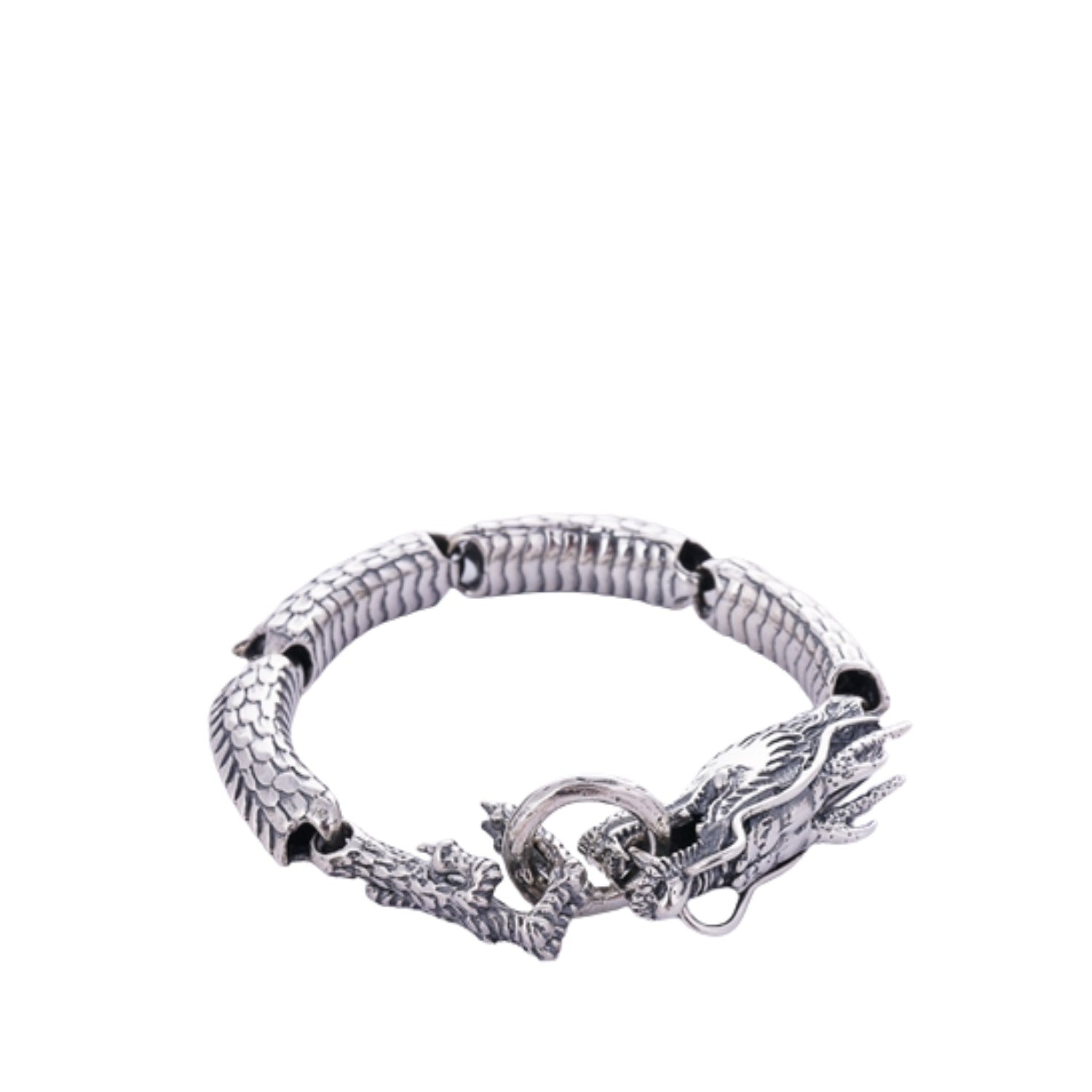 Men's Dragon Bracelet Handcrafted 925 Sterling Silver