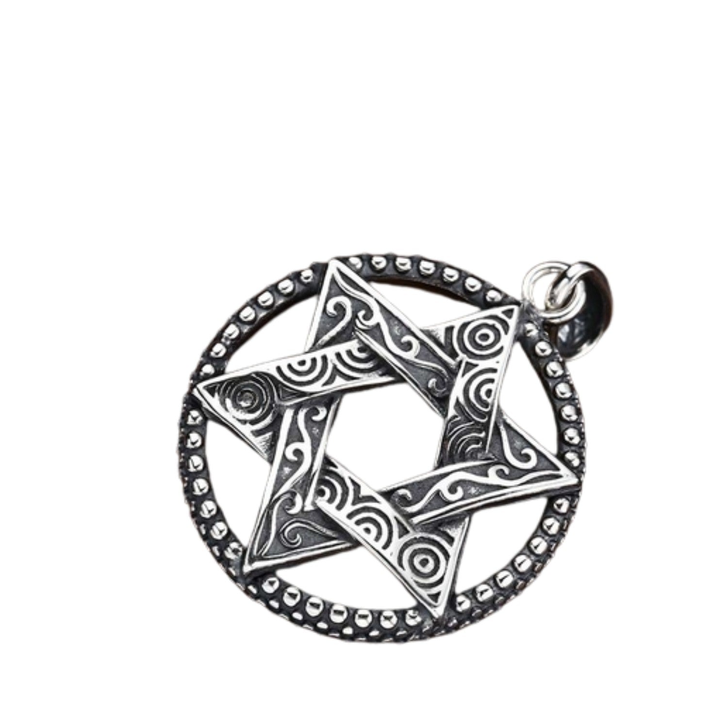 Men's Star-shaped Pendant Handcrafted 925 Sterling Silver
