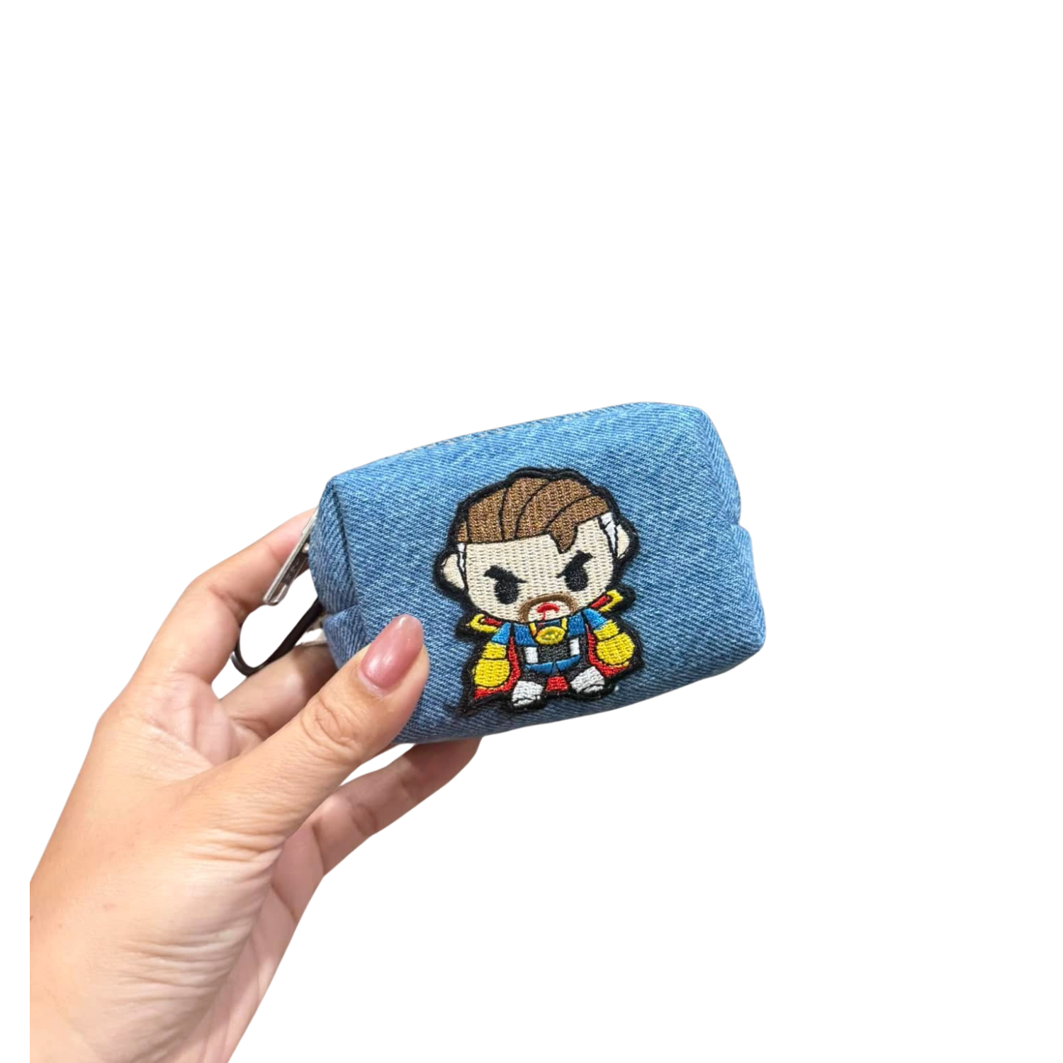 Handmade Upcycled Denim Mini Box Wallet 1