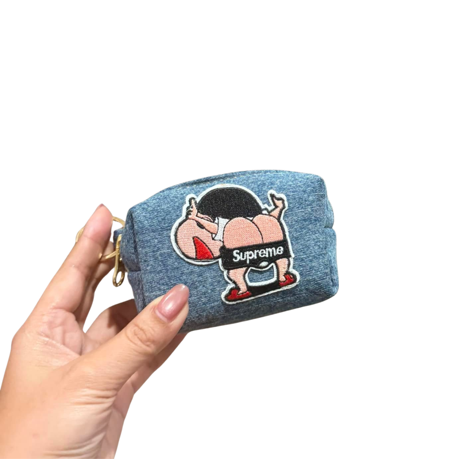 Handmade Upcycled Denim Mini Box Wallet 1