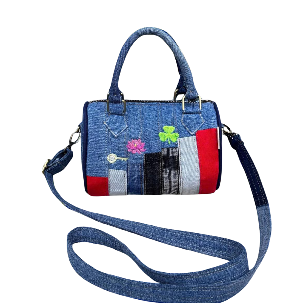 Handmade Upcycled Denim Mini Crossbody Bag