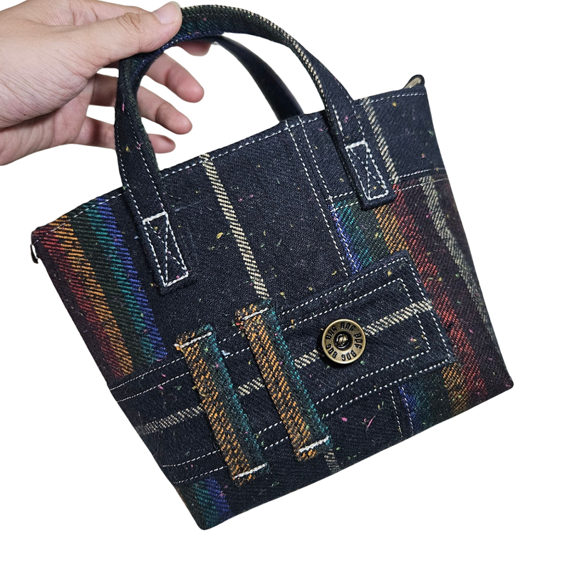 Handmade Upcycled Denim Mini Tote Bag