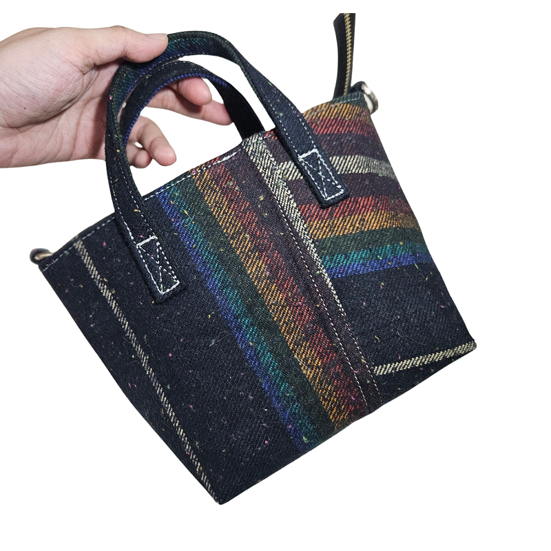 Handmade Upcycled Denim Mini Tote Bag