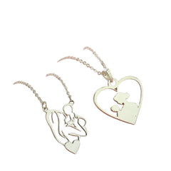 Mother and Child Necklace Handcrafted 925 Sterling Silver