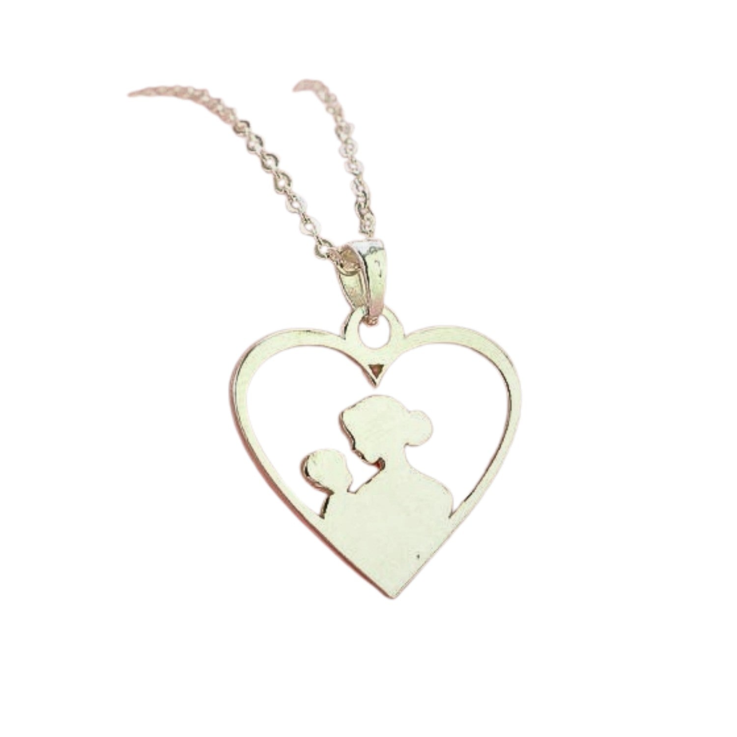 Mother and Child Necklace Handcrafted 925 Sterling Silver