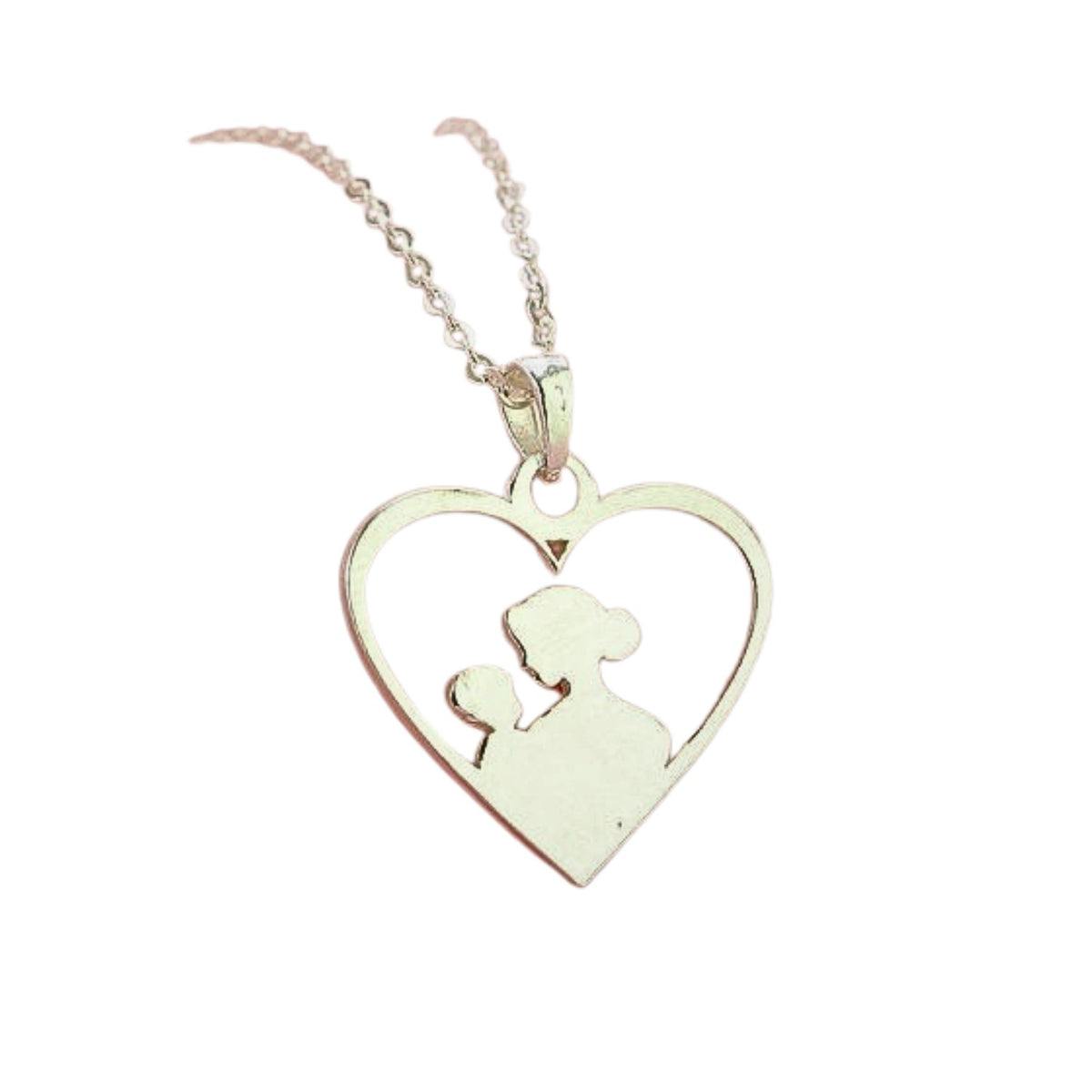 Mother and Child Necklace Handcrafted 925 Sterling Silver