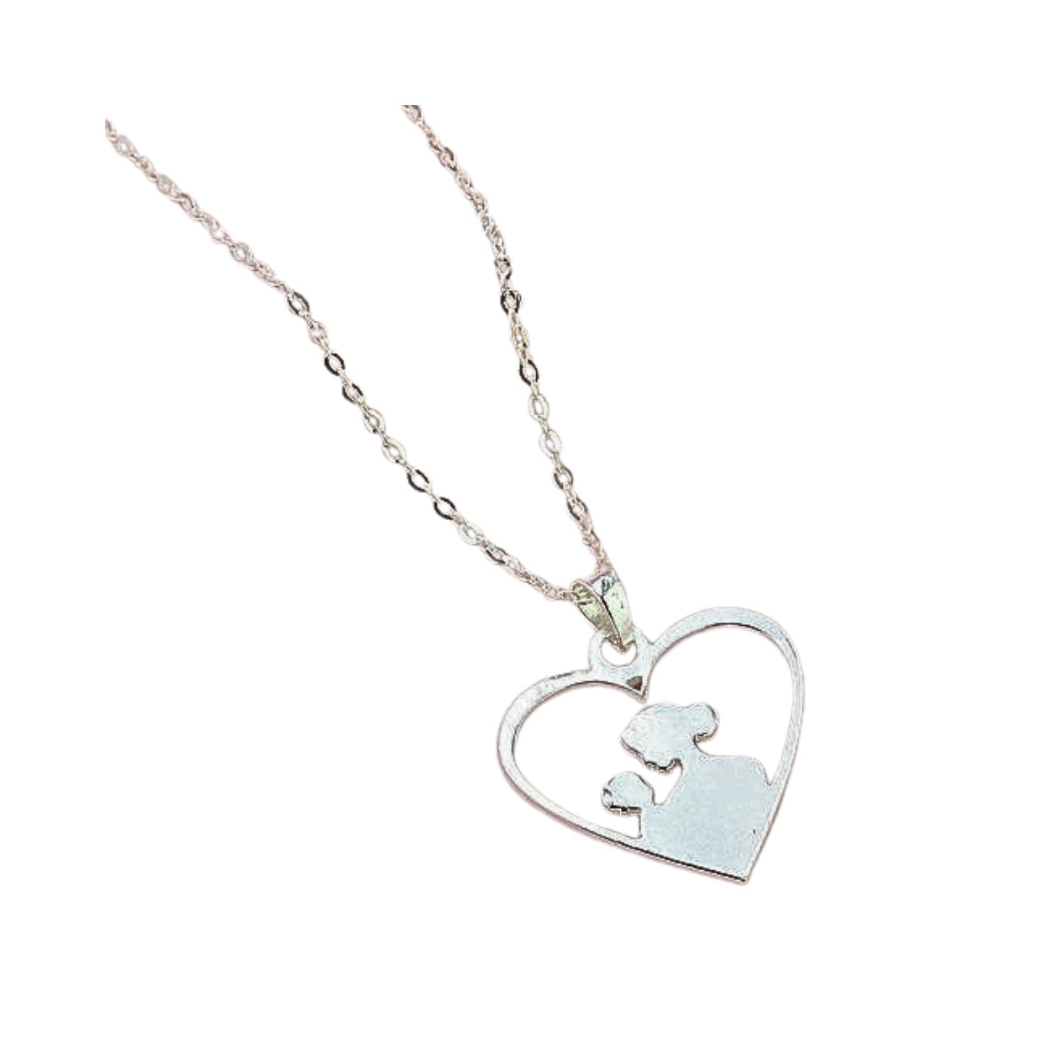 Mother and Child Necklace Handcrafted 925 Sterling Silver