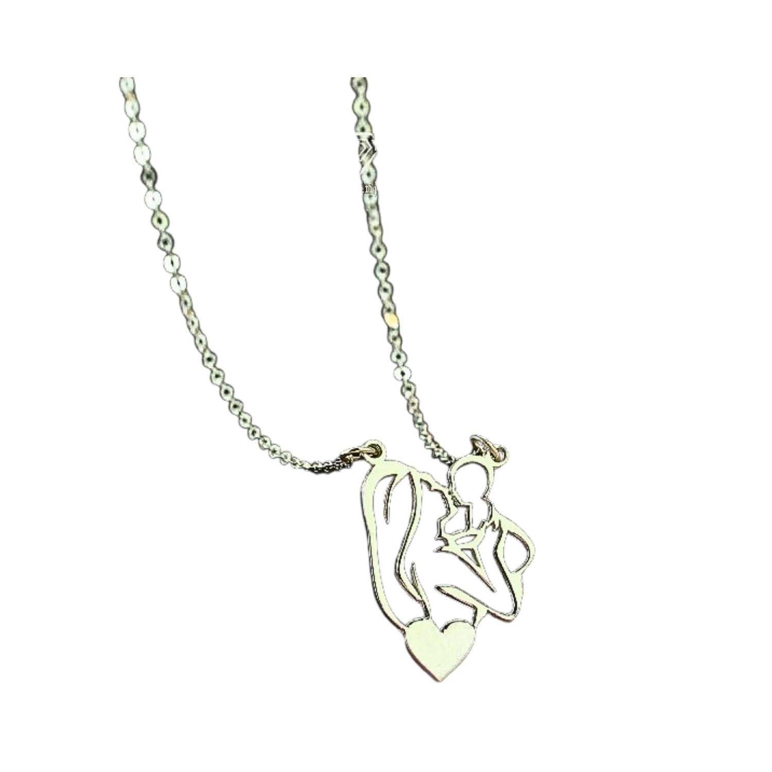 Mother and Child Necklace Handcrafted 925 Sterling Silver
