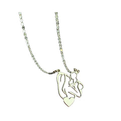 Mother and Child Necklace Handcrafted 925 Sterling Silver