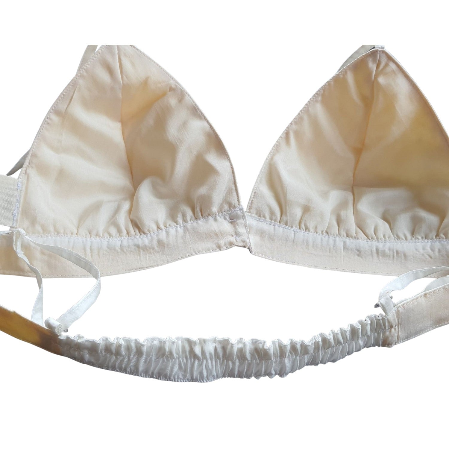Mulberry Silk Handcrafted Wooden Button Bra