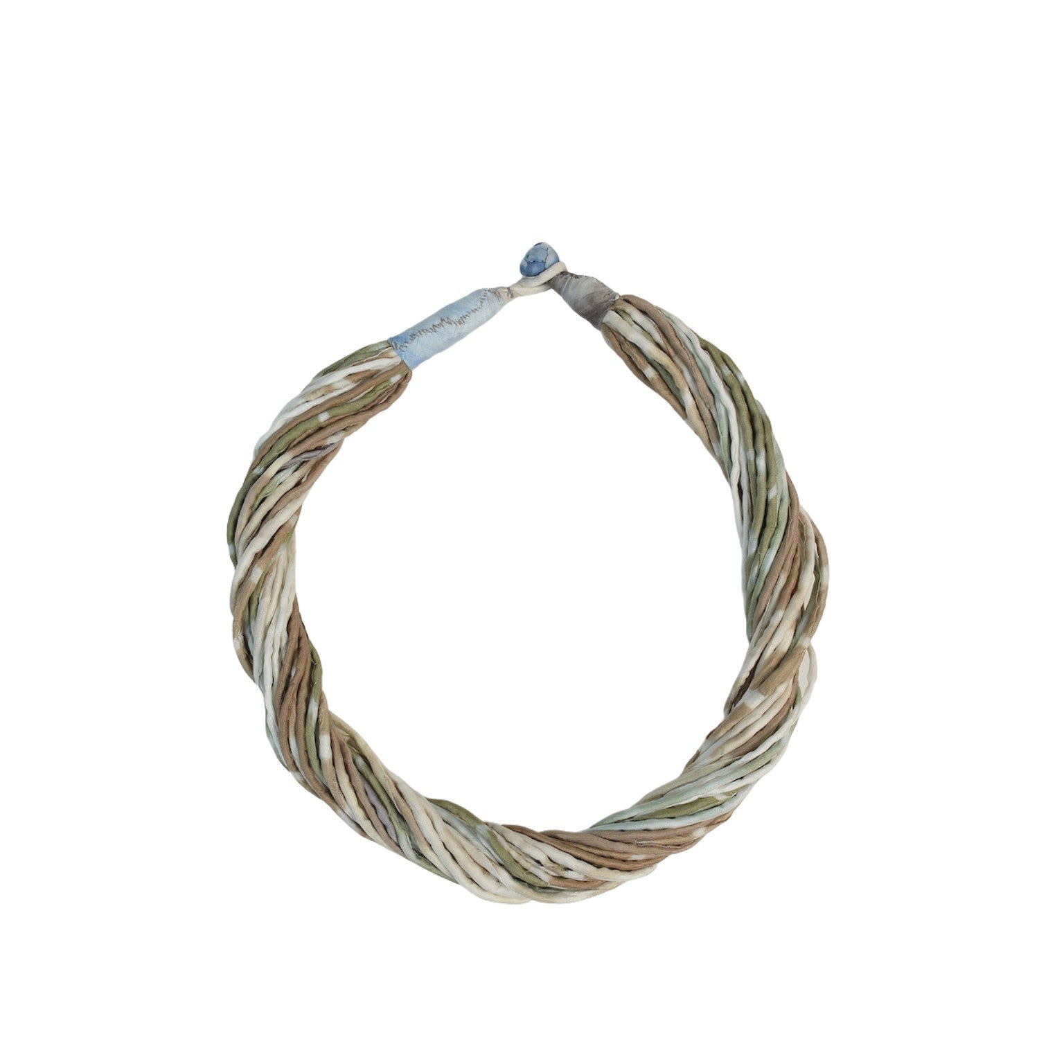 Multi Strand Necklace Mulberry Silk Handcrafted
