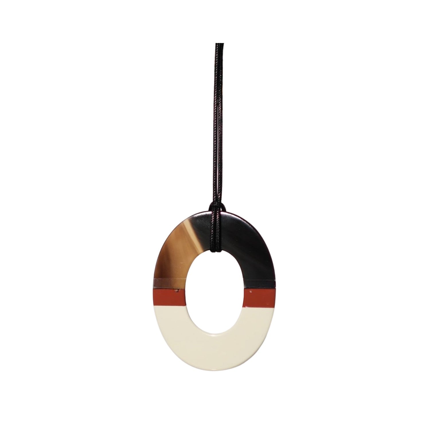 Natural Lacquer Buffalo Horn Pendant 1