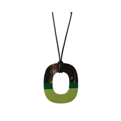 Natural Lacquer Buffalo Horn Pendant 1