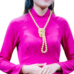 Necklace Mulberry Silk Handcrafted