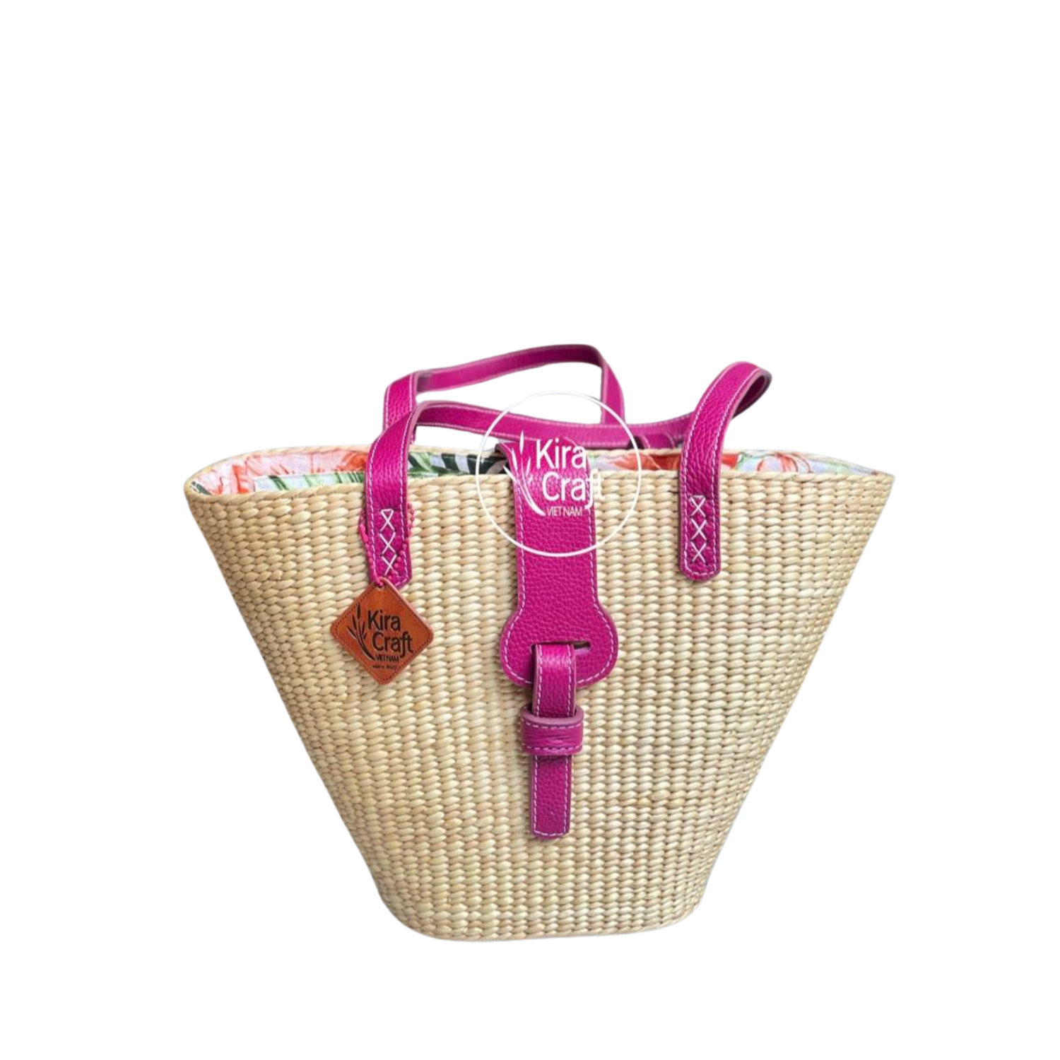 OLIVIA Purple Pink Water Hyacinth Bag