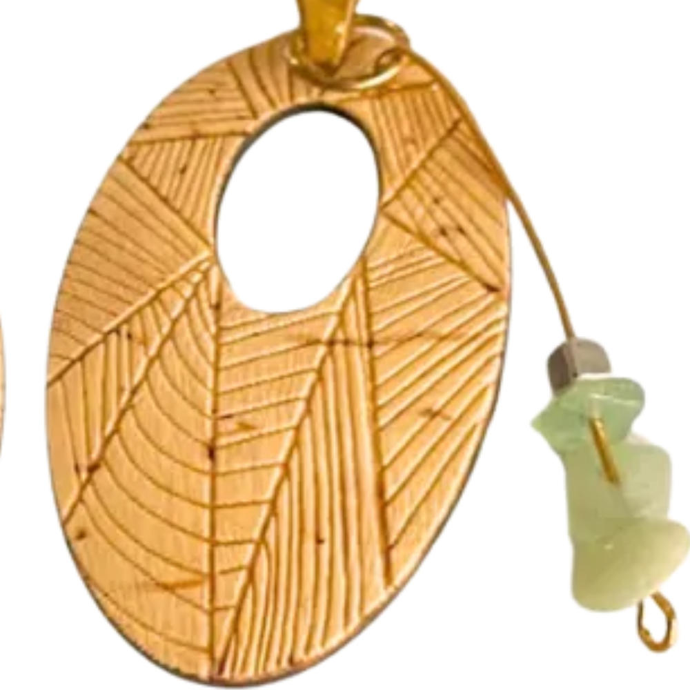 Ovar Coconut Earrings With Mini Blue Stones