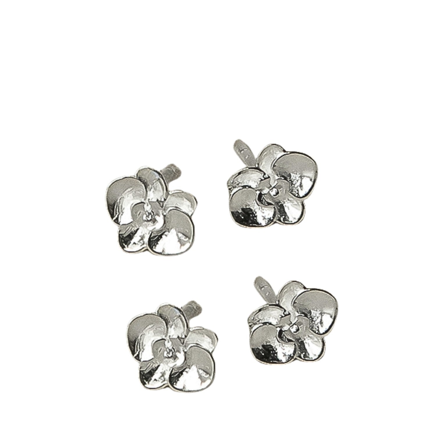 Orchid-shaped Earrings For Women Handcrafted 925 Sterling Silver