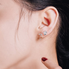 Orchid-shaped Earrings For Women Handcrafted 925 Sterling Silver