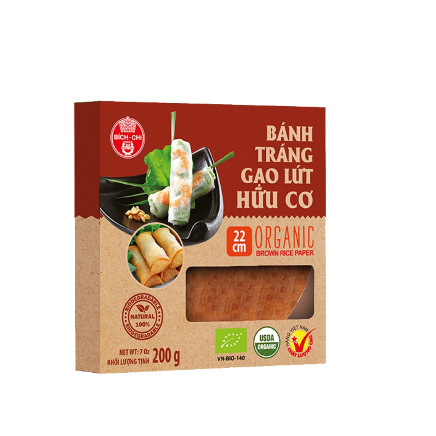 Organic Brown Rice Paper Wrappers