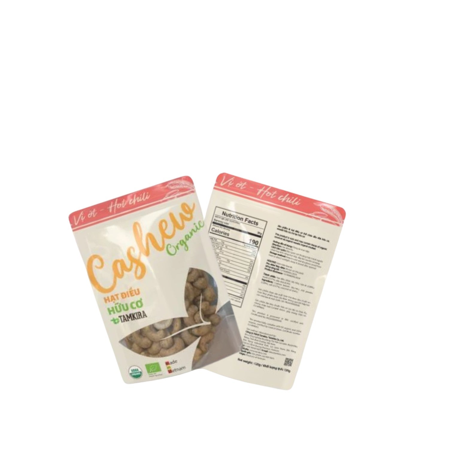 Organic Cashew Nuts with Salt Chili Flavor