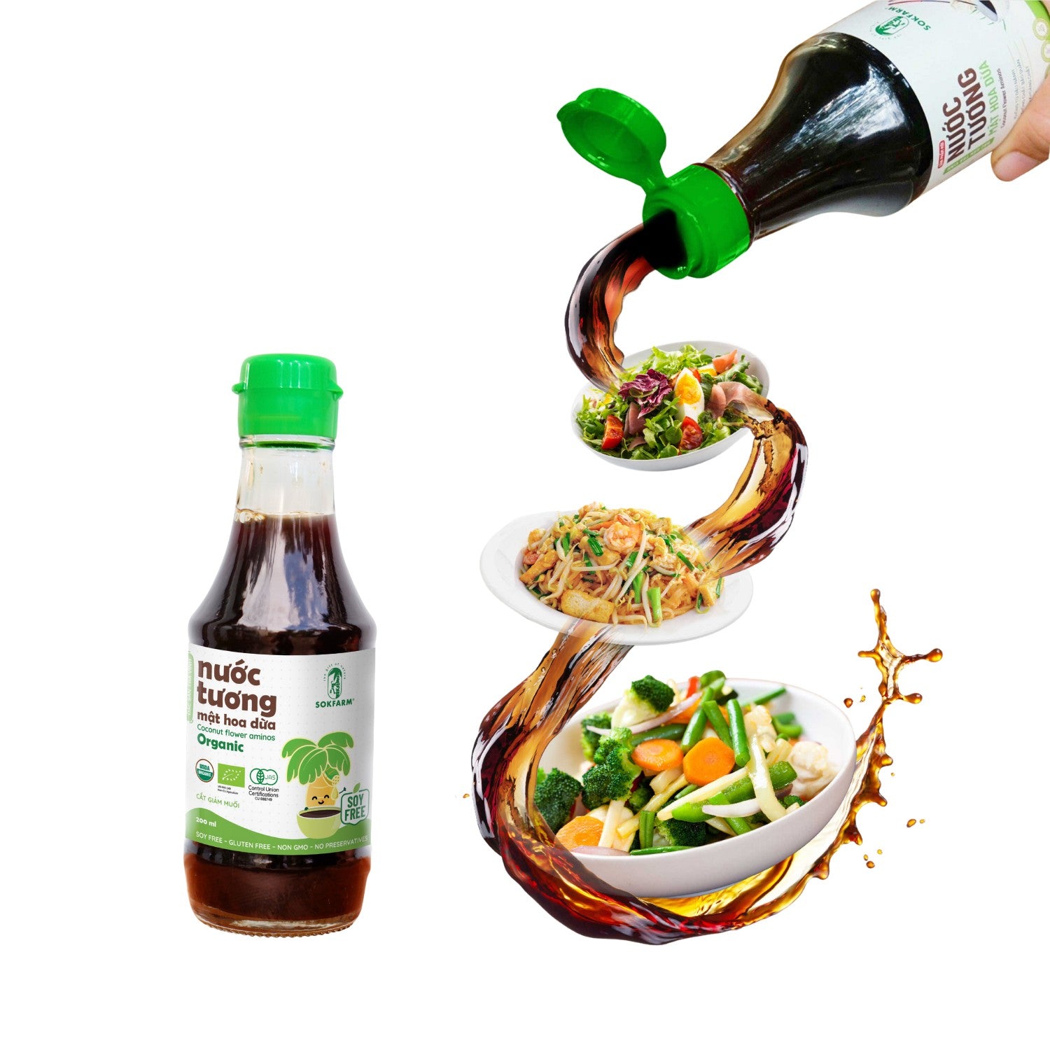 Organic Coconut Blossom Nectar Soy Sauce for Children