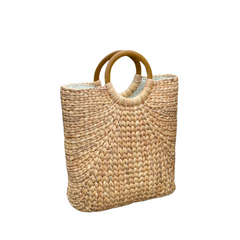Oval Water Hyacinth Shoulder Bag 2