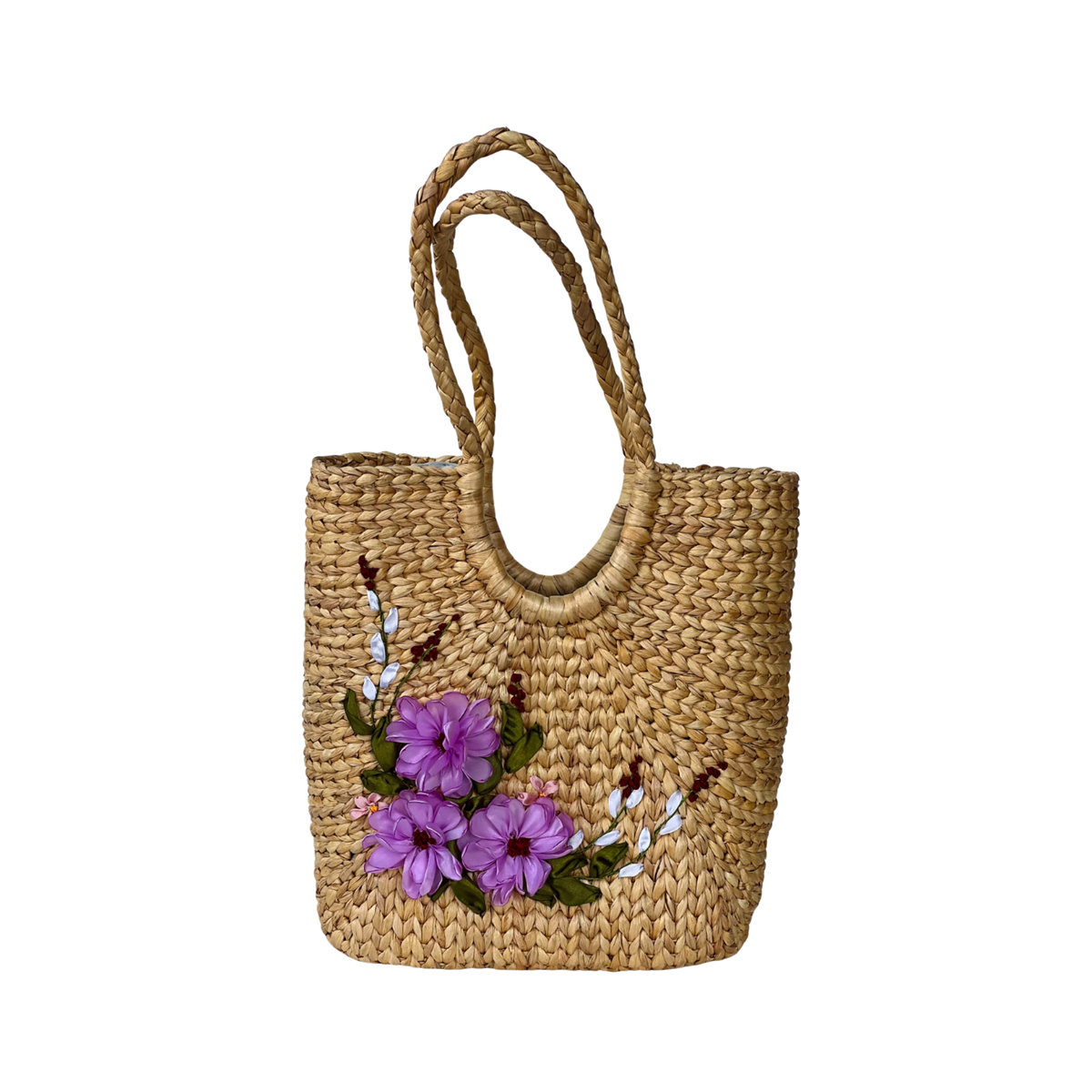 Oval Water Hyacinth Shoulder Bag 1