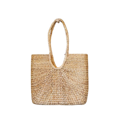 Oval Water Hyacinth Shoulder Bag 1