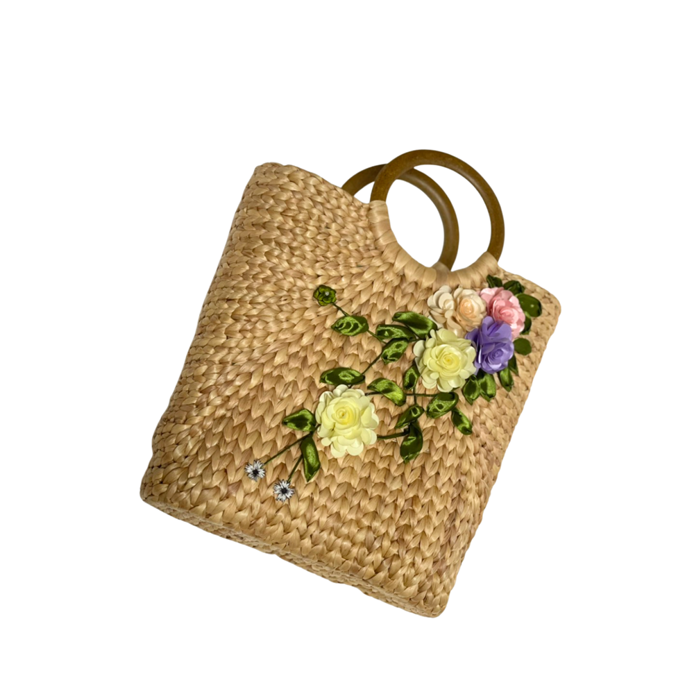 Oval Water Hyacinth Shoulder Bag 2
