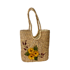 Oval Water Hyacinth Shoulder Bag 1